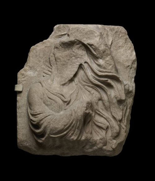 didoofcarthage:Fragments of marble metopes depicting women in chitons from the Temple of A