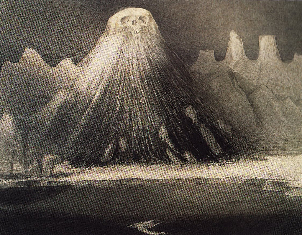 gremlinzygonaut:  (1) Black Mass [1905] by Alfred Kubin(2) The North Pole by Alfred