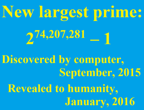 New Largest Prime Revealed By Computer After Four-Month Delay