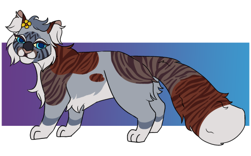 cinderheartss:Brindlebelly - she cat, daughter of Lichentuft and Tansyspeck, best friend to Mistlewh