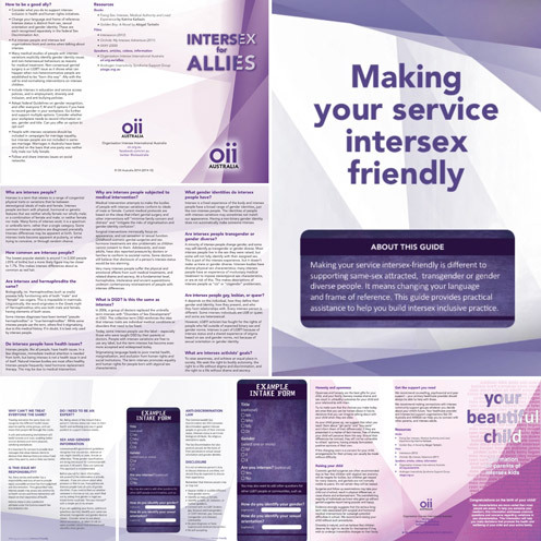 New resources on intersex issues for allies, parents and service providers!OII Australia and AC