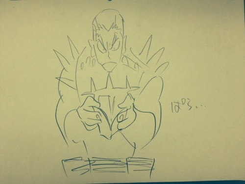 weedshibe:  beefyoctopi:  leseanthomas:  Toshio “Sushio” Ishizaki, Chief animation Director/Character Designer of Kill LA KiIl & his silly Ira Gamagori sketch stories done this past week at Studio Trigger.  just a reblog to let everybody know