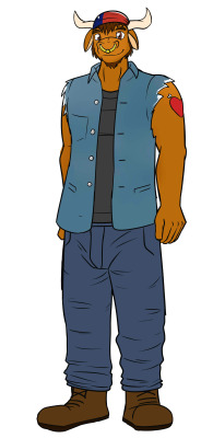 Character prototype for Ty&rsquo;s Dad, cause by the rule of Texnatsu, all dad&rsquo;s must be hot.  Some preliminary background.  He&rsquo;s a motorcycle enthusiast primarily, but uses his mechanical background to fix farm equipment in the town they