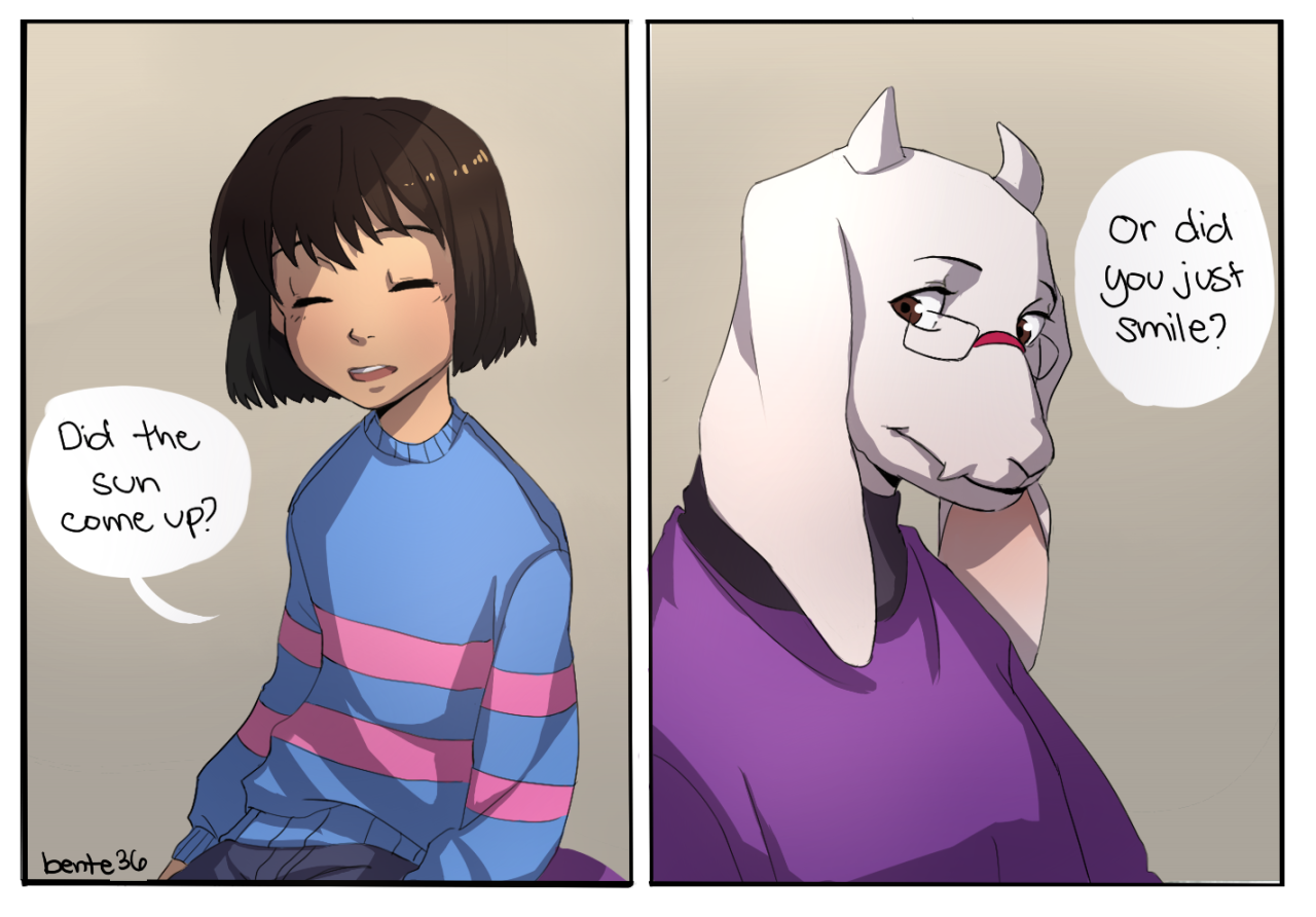 bente36:Frisk + pick-up lines …I had too much fun drawing this.omfg I love it X3