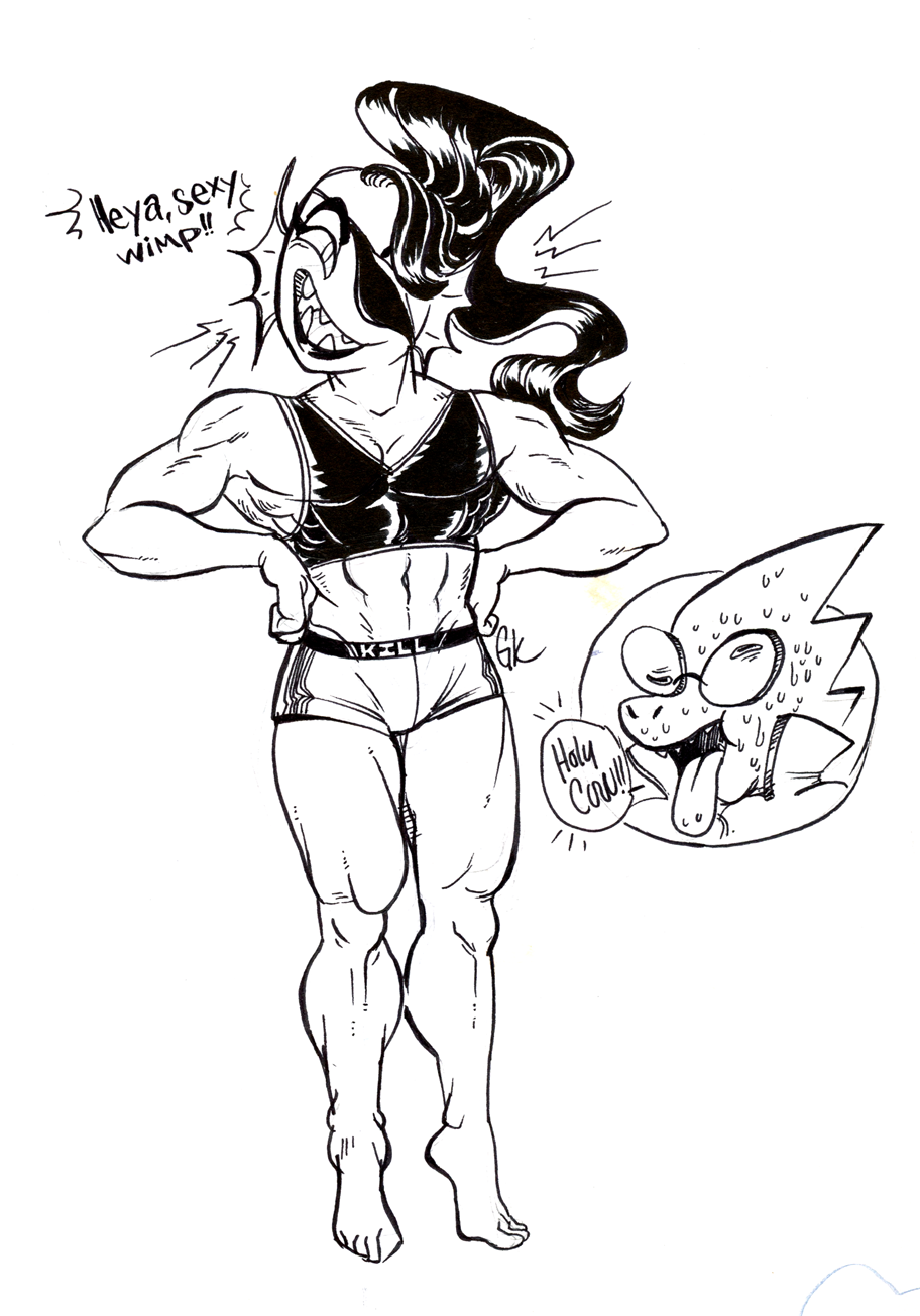 gigakicks:  hachi machi macho momma undyne 