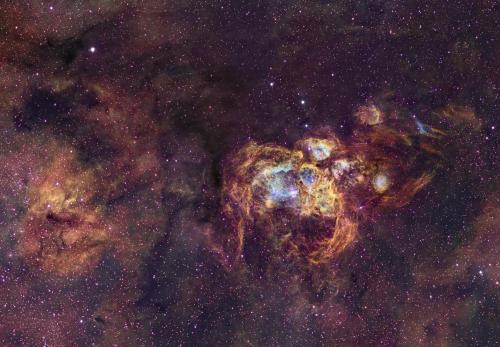 galaxiesoftheuniverse: NGC 6357 NGC 6357 is a diffuse nebula near NGC 6334 in the constellation Sc