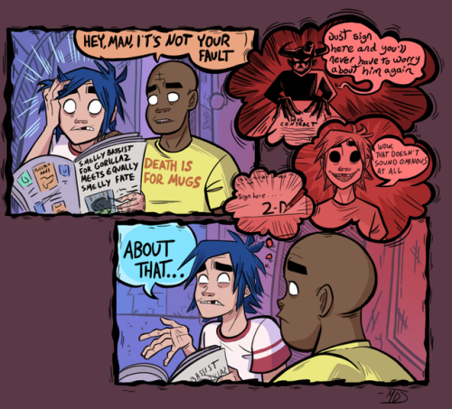 emdeejaydraws: that feeling when you just wanted a break so you make a deal with a demon, then indir
