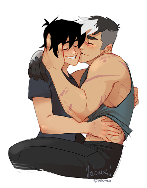 shiroganetwork: velowsa: happy !! boys !! Cuddles