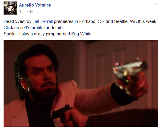 The Of Aurelio Voltaire — Heads-up for Oregon Seattle folks!...