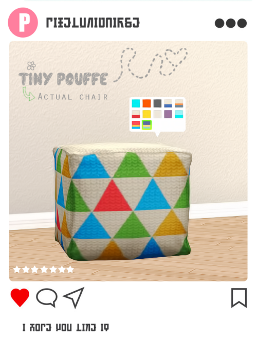 pixelunivairse: I was disappointed when I find out that this cute little pouffe is not an actual pou