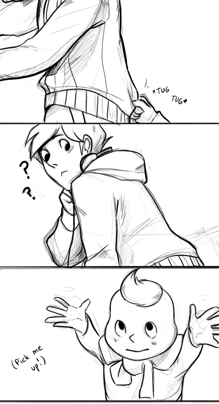 arcanabreak:   Quick comic cause I’m a loser that accidentally inked on the sketch layer  I really liked this headcanon about onion and I did a thing  (｡´∀｀)ﾉ  