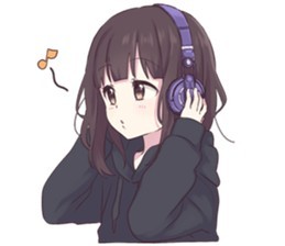 80s 90s And Plus Anime Girl Listening To Music In Her Headset