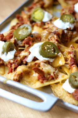 verticalfood:  Pulled Pork Nachos  take away the pork, and i&rsquo;m in nacho heaven