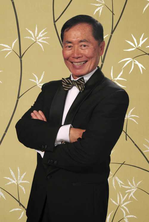 Sources: here and here Handsome Asian George Takei played fictional Handsome Asian Sulu in the origi