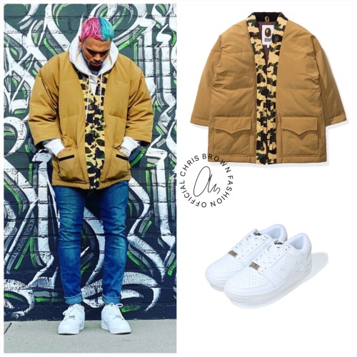 √ Swag Check: Chris Brown in BAPE & New Balance 577 Sneakers