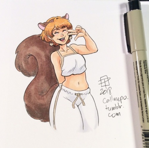 callmepo: Did one more Bonita en Blanco of Squirrel Girl before I call it a night. See you tomorrow!   KO-FI / TWITTER    nut~ < |D”‘‘‘‘