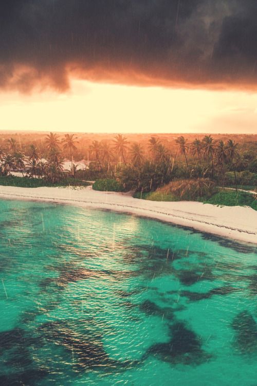 lsleofskye: Aerial view of tropical island beach, Dominican Republic