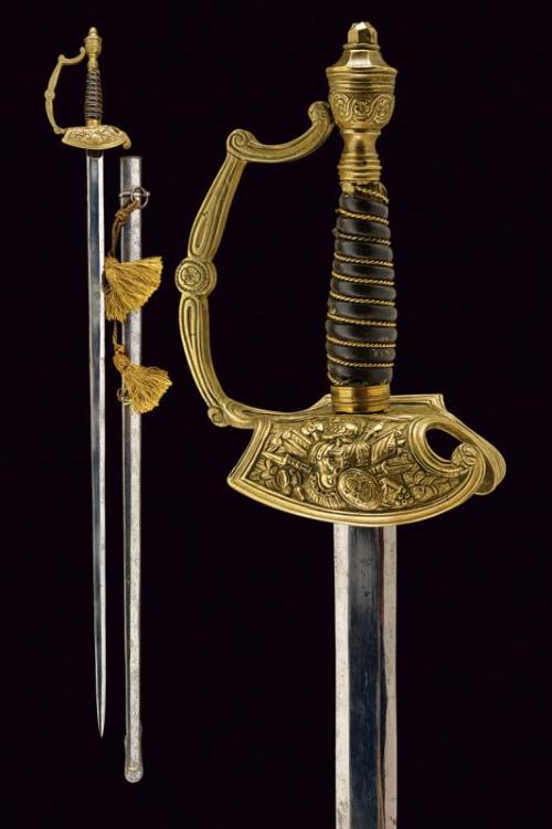 Papal States senior officer’s sword, mid 19th century.from Czerny’s International Auction House