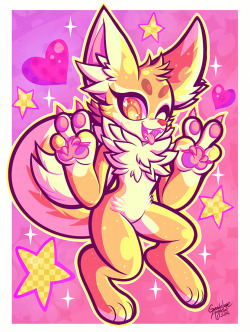 dolcisprinklesart:  Art trade with Sif @ FA This is their fluffy Shiba inu character, Cashew. c:  Ahhhhtoocute &lt;3
