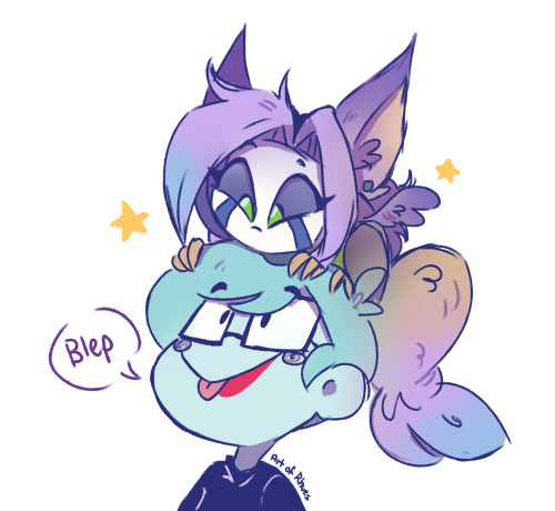  Quick little redraw and colour of an aggie scribble of mine and my friends sonas ⭐️