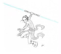 poe-damnneron:  doodbog:  tdro:  doodbog:  The fact that Rey’s natural weapon is a pole/quarterstaff thing makes me really hope this is where she’s headed.   I am really hoping for this, except with a longer handle in the middle and a shorter blade