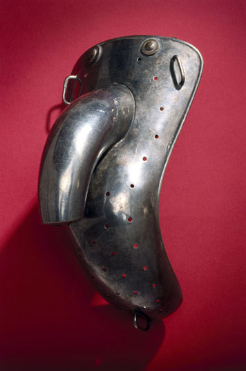 centuriespast:Male anti-masturbation device, BritishThis metal device is one of a number of similar 