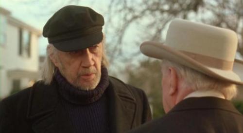  The Golden Boys (2008) - Charles Durning as John BartlettThat hat. Black suit & red polka dot t