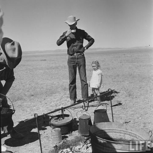 Might be a bit young for the cattle drive(John Domins. 1951)