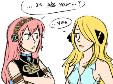 prompt given to me for: Luka/Miku meeting Dawn/Cynthia with luka and cynthia becoming instant friends because of their similar love for tiny girls??? omg      …  moral of the story: i actually have no fucking idea how old dawn is