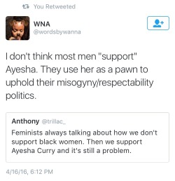 sourcedumal:  reverseracism:  Exactly.  They weaponize her to shit on the women they don’t “respect” That isn’t feminism. That’s misogynoir. 