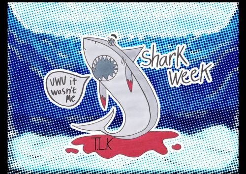 Shark week our favourite time of the month #sharkweek #TamiLKerr #TLK #FishtanksNOTFishbowls #shark 