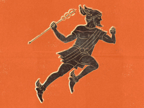 ambroziak:hermes / mercury. Made for a t-shirt I’m wearing to a greek / roman themed party. https://