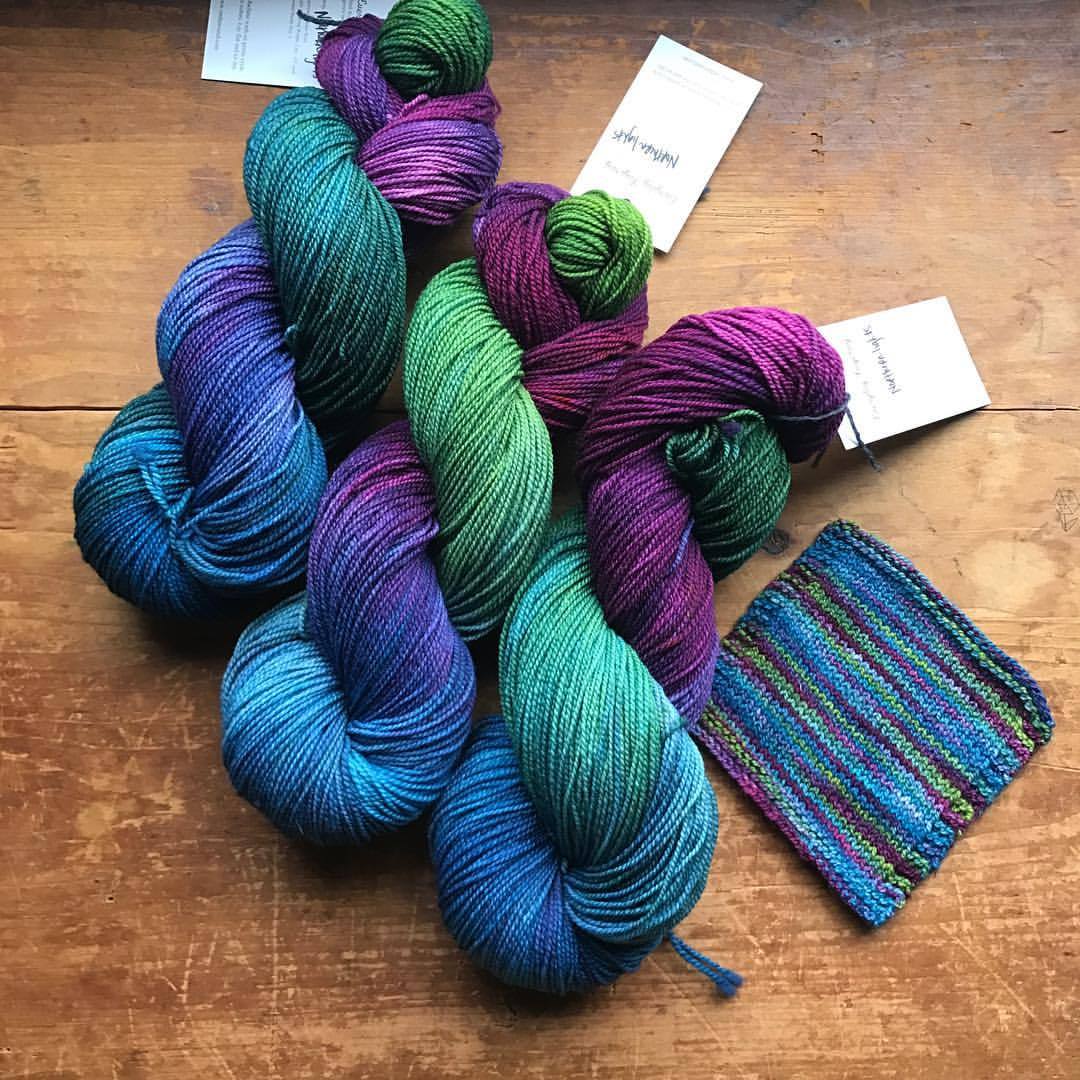 makingyarn: I dyed up a fresh batch of ‘Northern Lights’ on Everyday Fingering