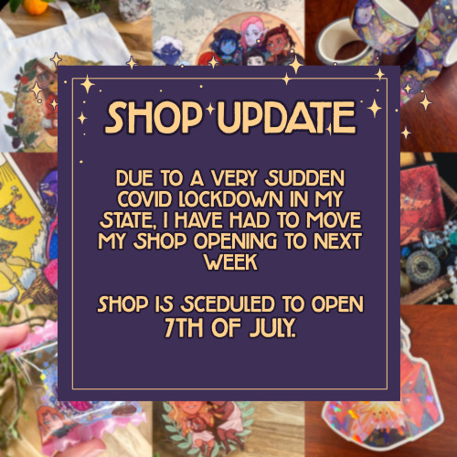 pigeon-princess: Hello all! I was planning to open my shop this week but since we’ve gone into a qui