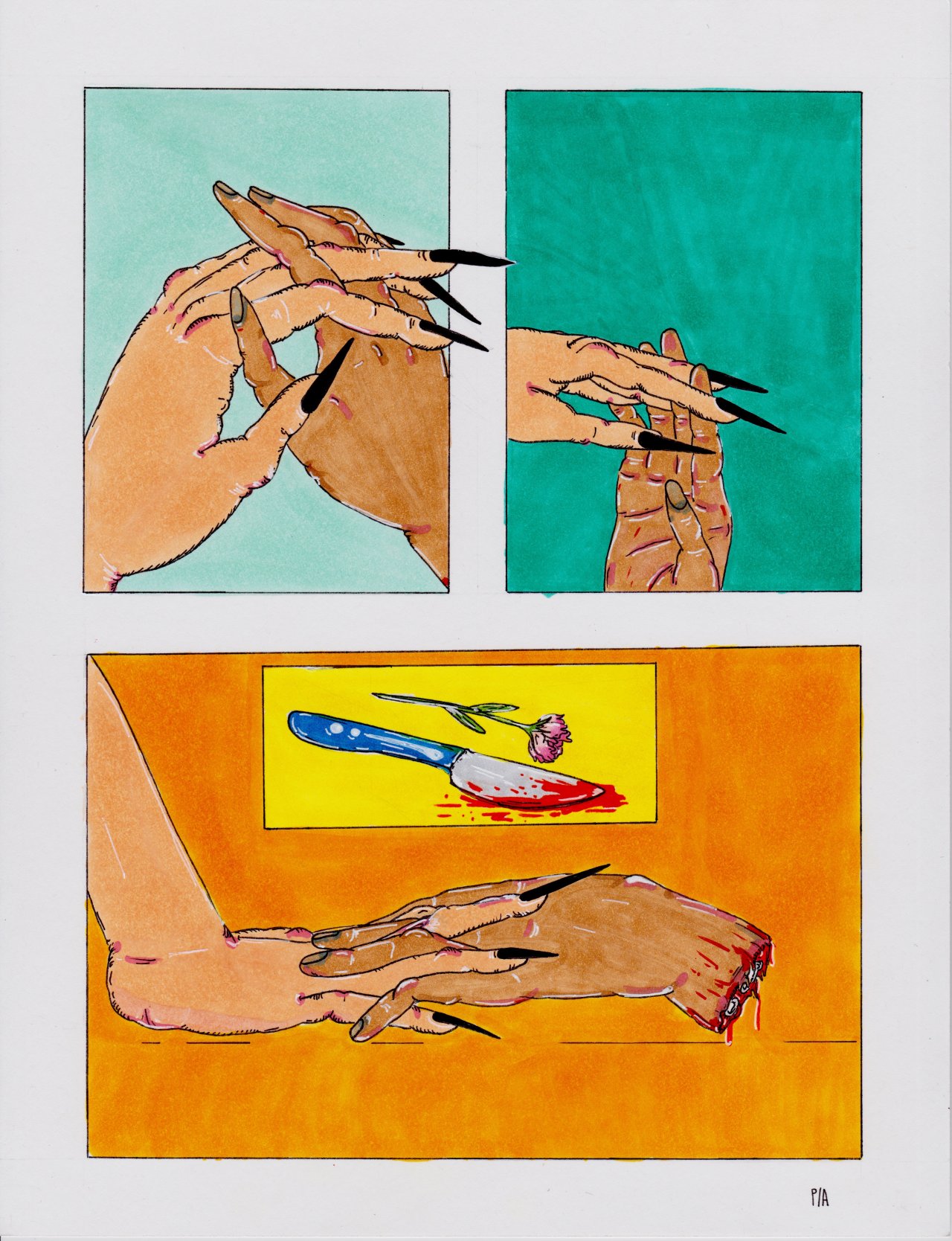 pantehart:  “I’ve never been good with intimacy….” a set of pieces I did