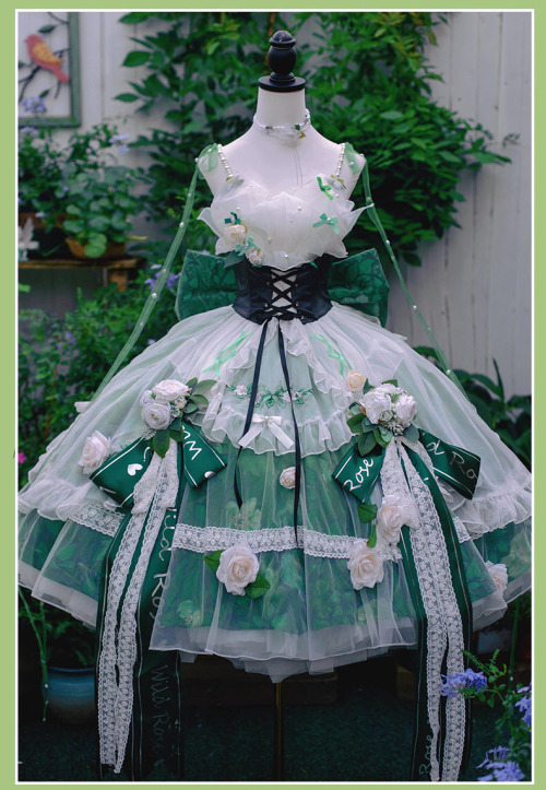 New Release: -The Wild Roses- Lolita Dress Set And Its Matching Shoes