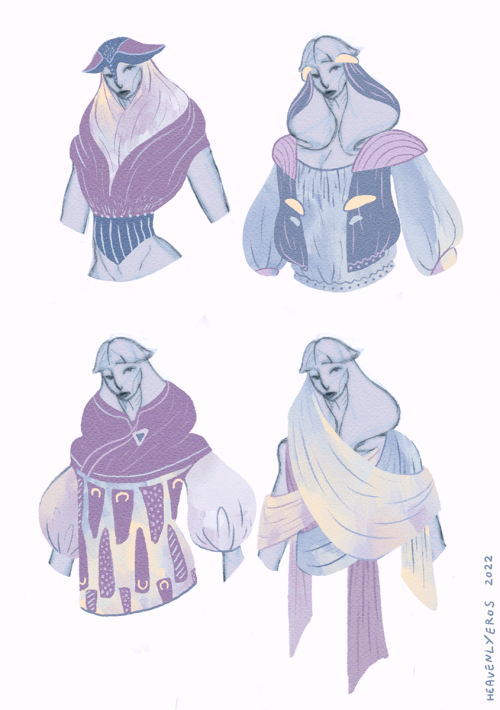 some little bits of a very large series of angara fashions i’m working on :)