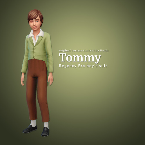 Tommy | Regency Era Boy’s Suit[Download on Dropbox]