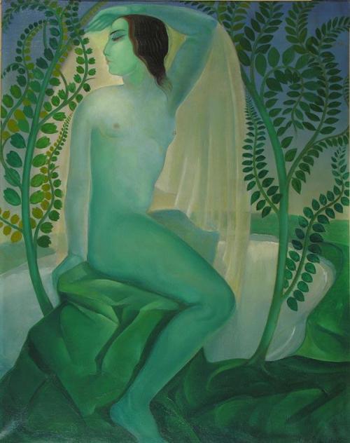 amare-habeo: Lado Gudiashvili (Georgian, 1896–1980) Spring (The green woman). 1920 Oil on canv