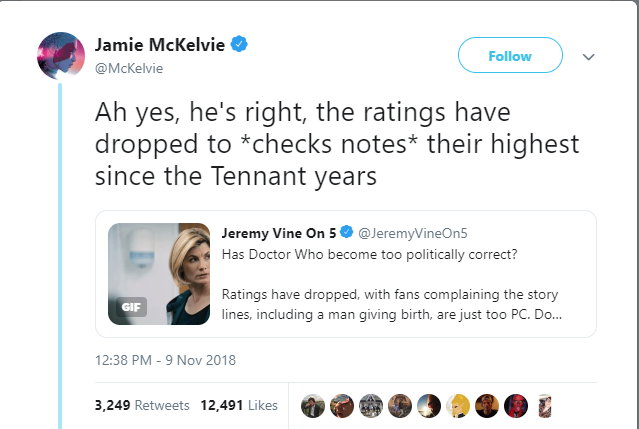 the-cocky-bitch: aurordream:  The average rating for Peter Capaldi’s last season