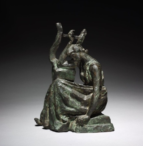 saturnsdaughter:Emile Antoine Bourdelle, Sappho, ca. 1887-1925, bronze, Cleveland Museum o