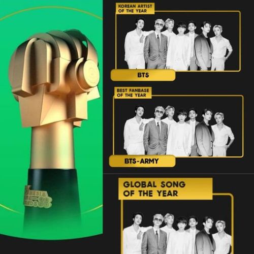  BTS won three awards at the Joox Indonesia Music Awards 2021!   Korean Artist of the Year  Best Fan