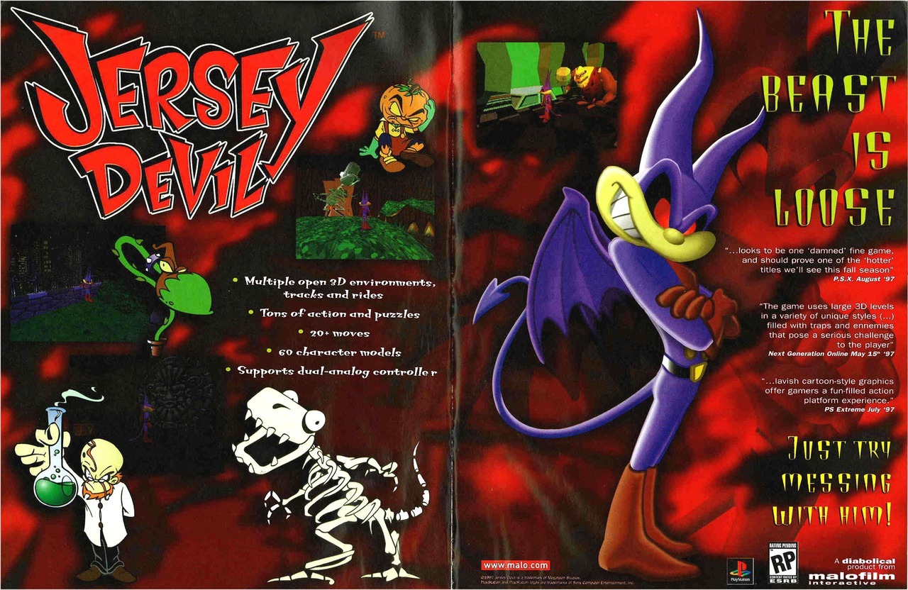 Any fans of Jersey Devil for the PS1? This was (& still is) one of my  favorite PS1 games from the 90s : r/psx