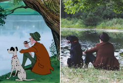 boredpanda:    Couple Recreates ‘101 Dalmatians’ Intro For Their Engagement Photoshoot   