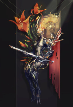 Steelsuit:  Ember Prime With Red/Orange Lilies For Megan ( ◡‿◡) 