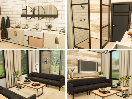 Ashdale (NO CC)  I saw this house on Pinterest and fell in love. Container, contemporary and black, 