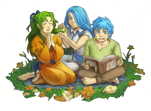 rivercinders: Spacelullaby requested Geoffrey (and Elincia/Lucia) as children so HAVE ALL THREE~~~ &