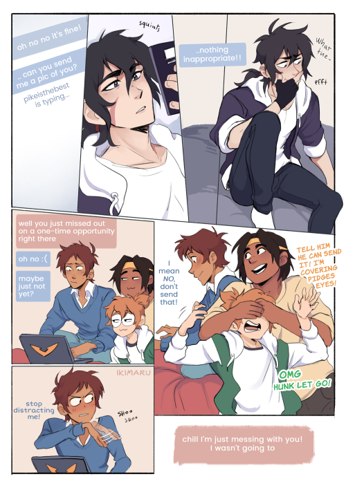 VR/college AU part 5!now with more sassy Keith 😌👌 enjoy!  first | < part 4 | part 6 >