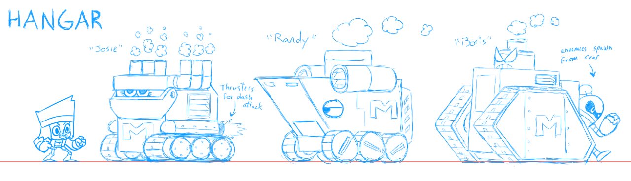 spillzndoodles:Here are some more enemy robot explorations. I tried a few different