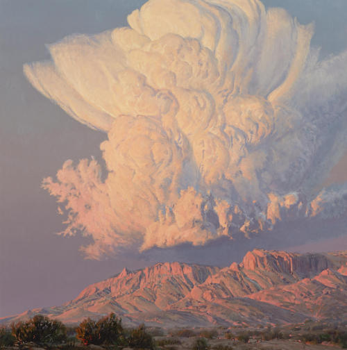 catonhottinroof:Wilson Hurley (1924-2008) Thunderstorm Building in the Sandias, 1998